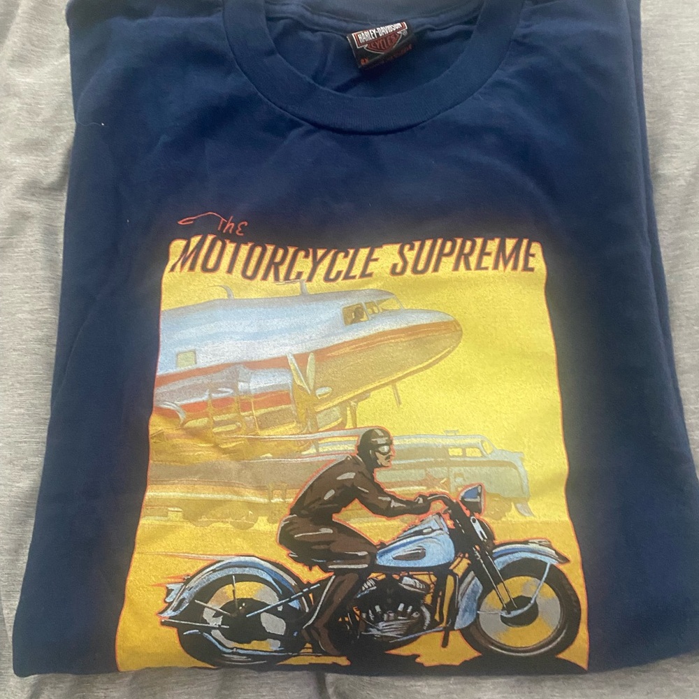 Harley-Davidson Navy Motorcycle Graphic Tee